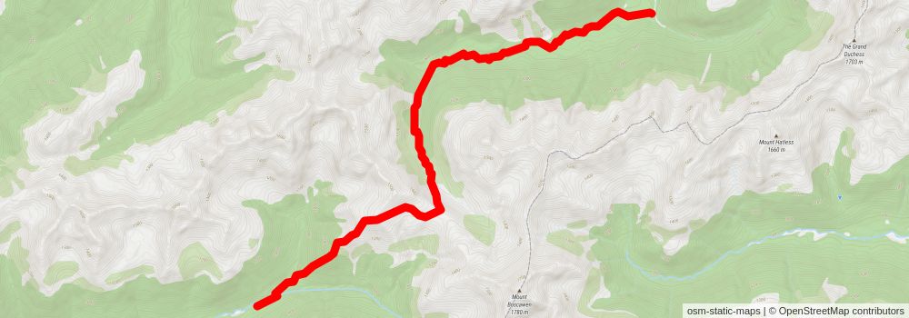 Lake Christabel via Robinson River and Saddle Track stage 3 Map