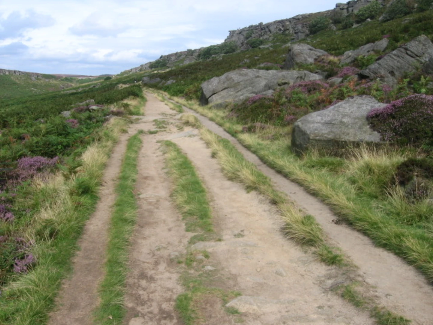 An image depicting the trail Ringinglow to Curbar Loop via Longshaw Moorland Discovery Centre and its surrounding area.