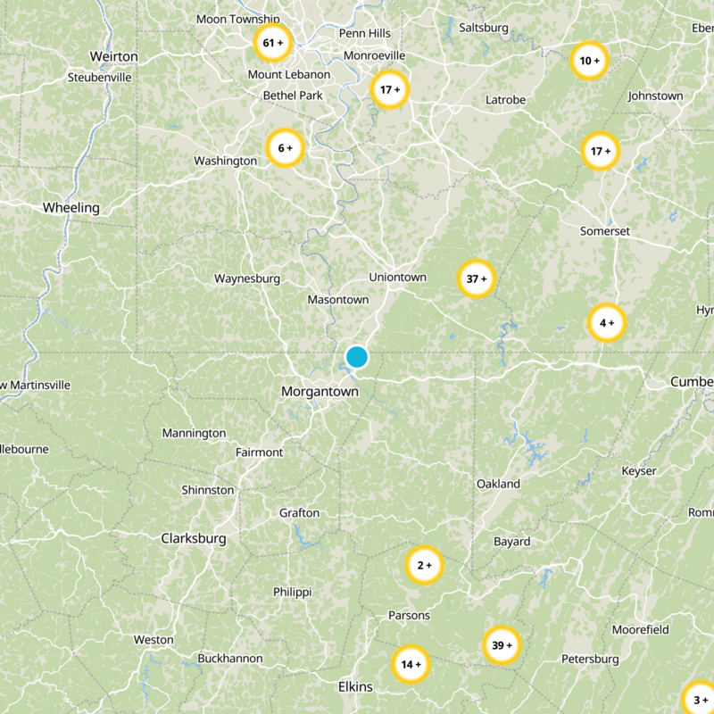 Monongalia County Static Map