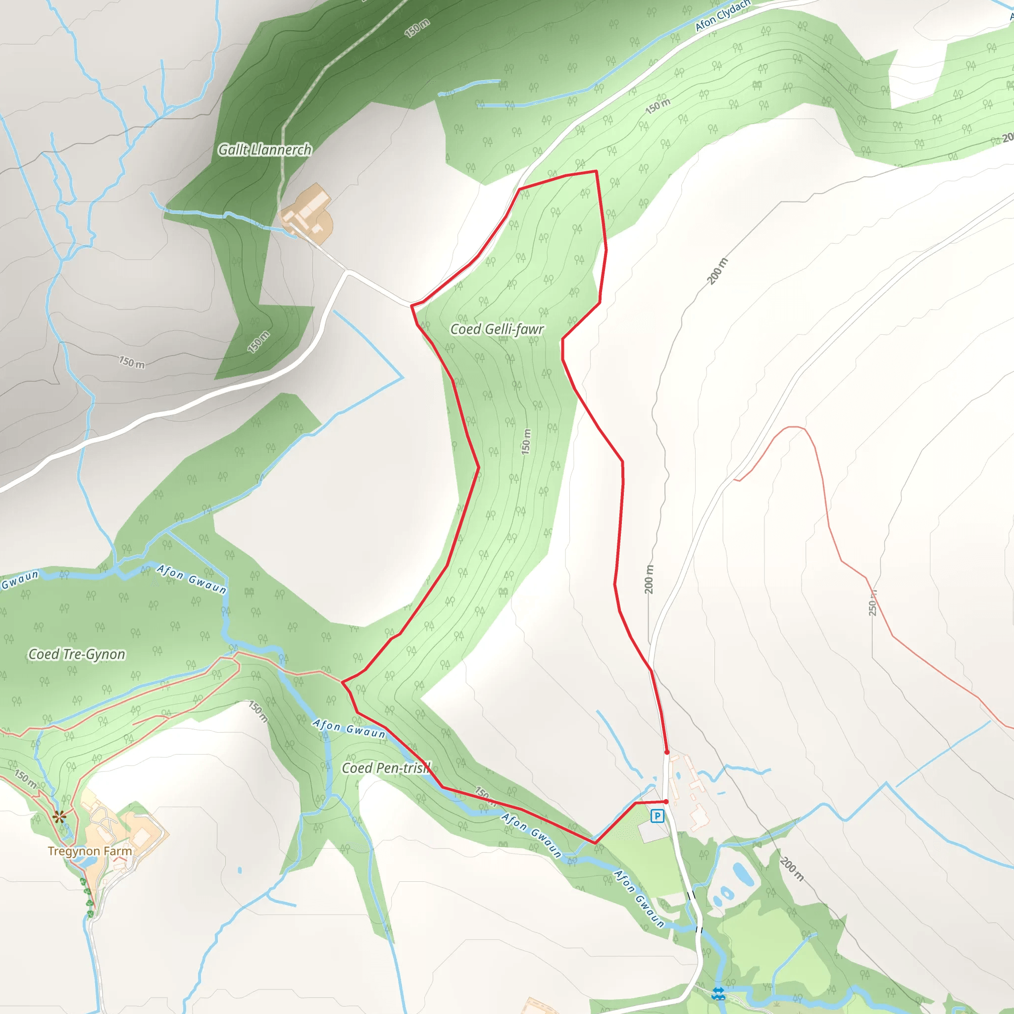 Cwm Gwaun - Gelli Fawr mobile static map