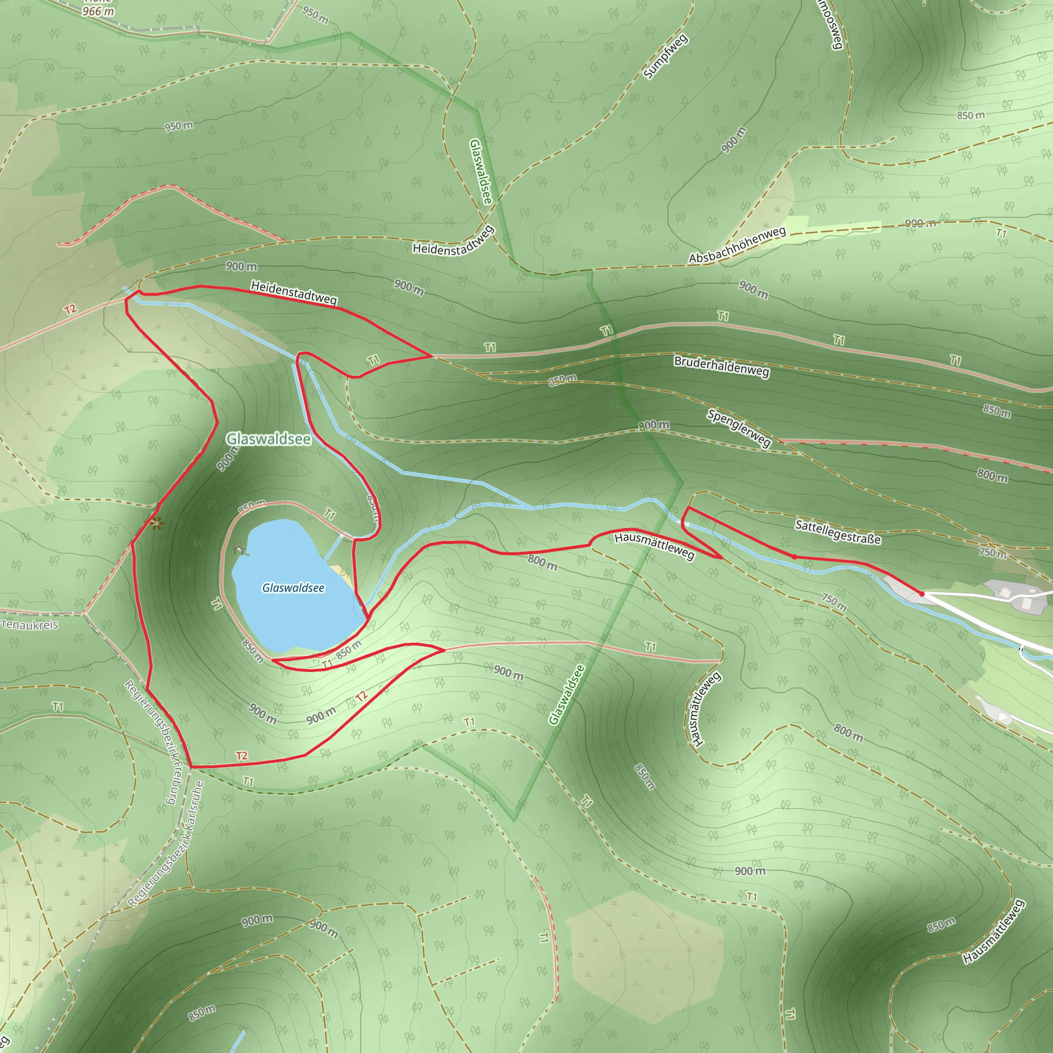 Glaswaldsee Loop mobile static map