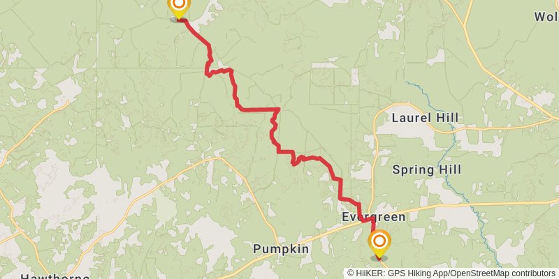Lone Star Trail stage 5 Map