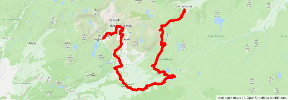 Snowdonia Slate Trail stage 6 Map