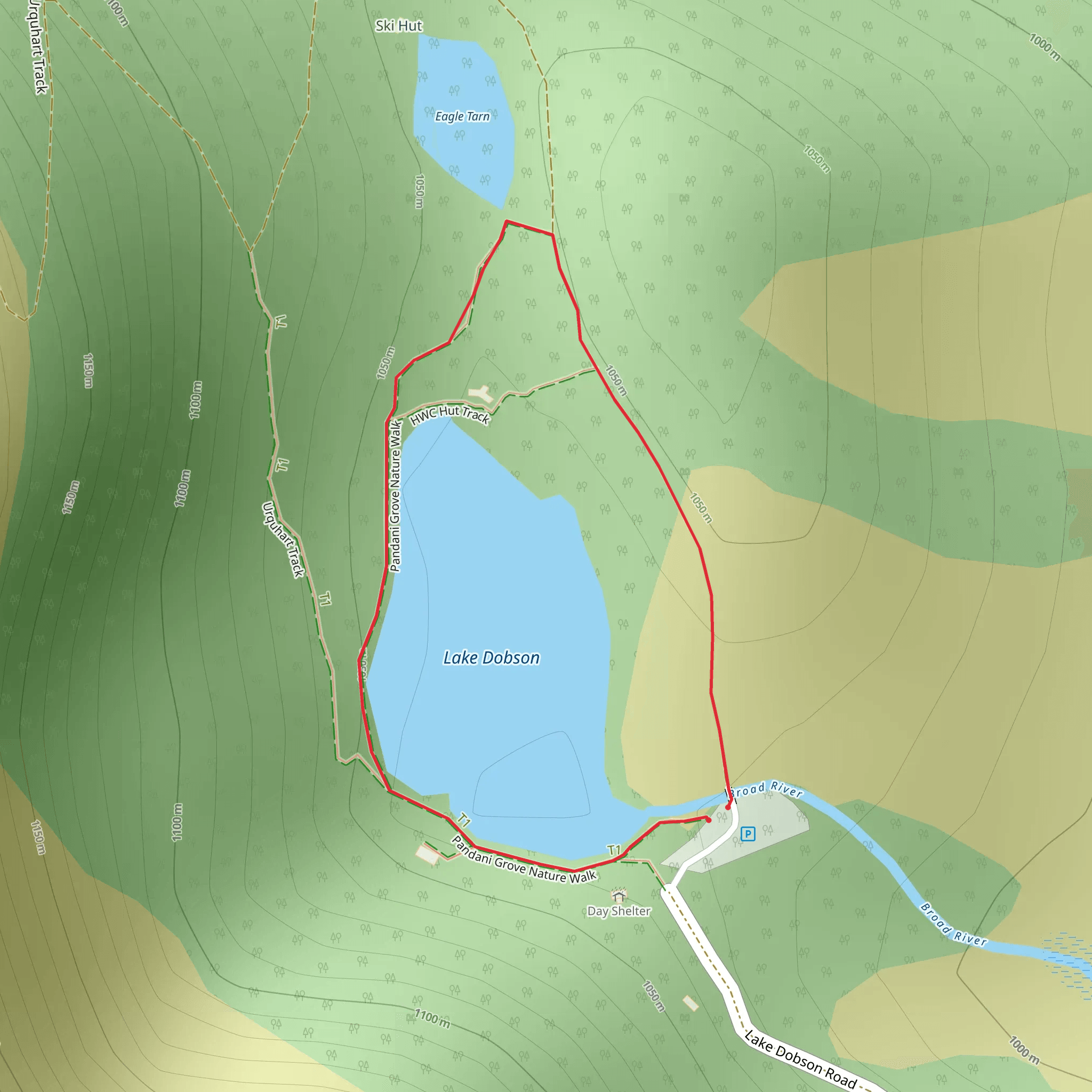 Pandani Grove Track mobile static map