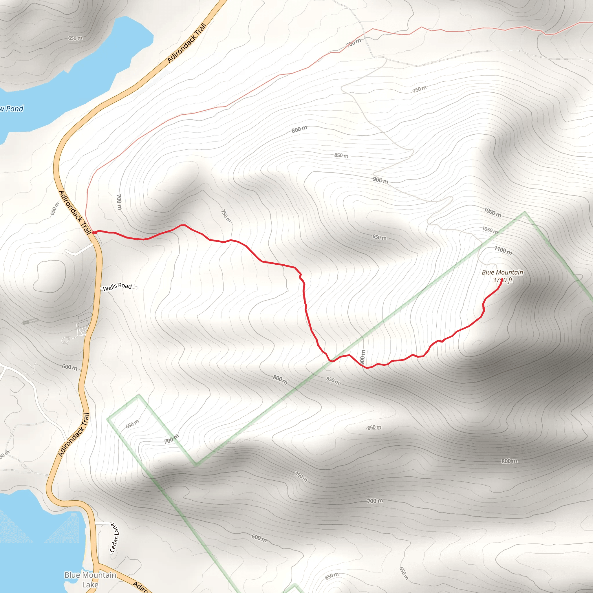 Blue Mountain mobile static map