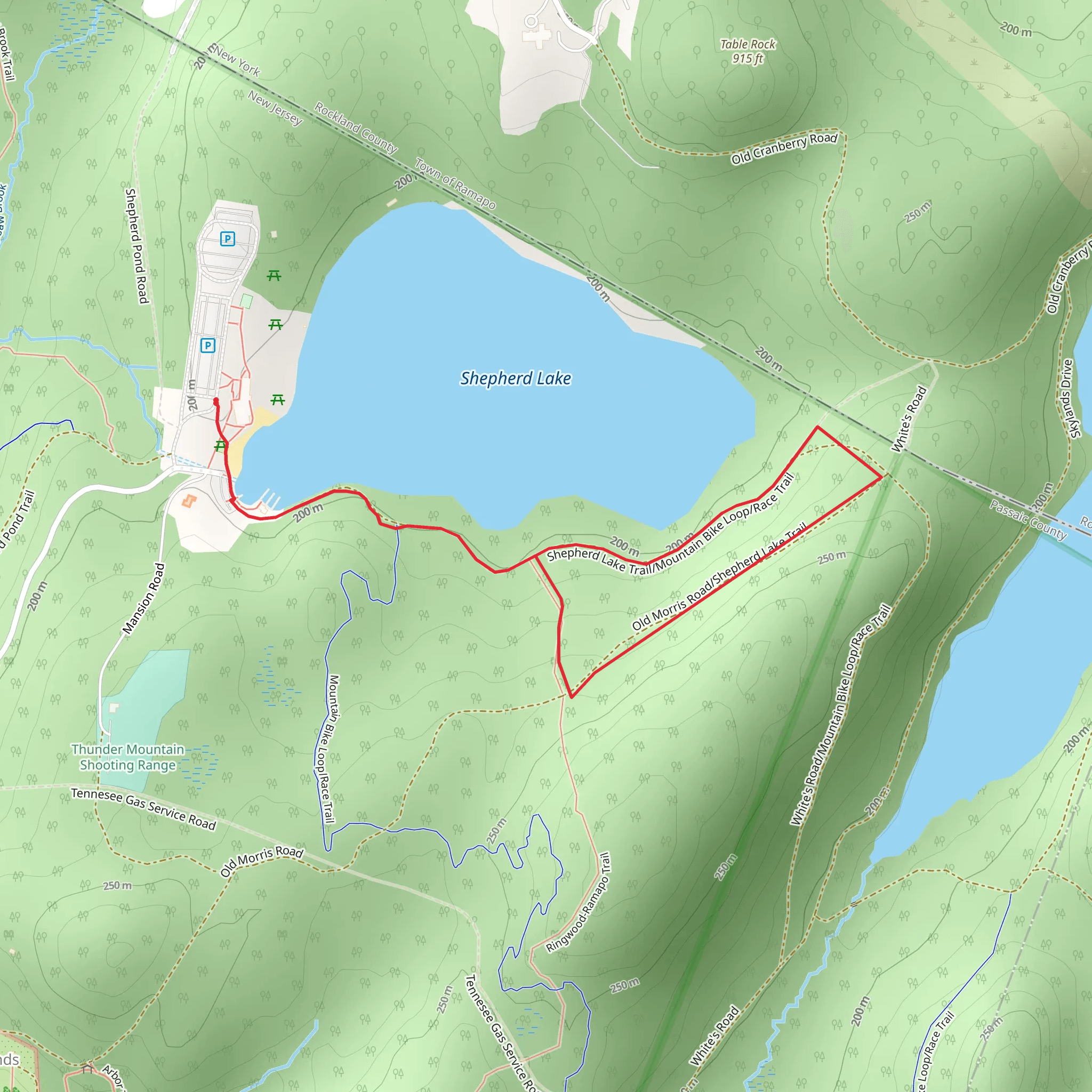 Ringwood-Ramapo and Orange Loop Trail mobile static map