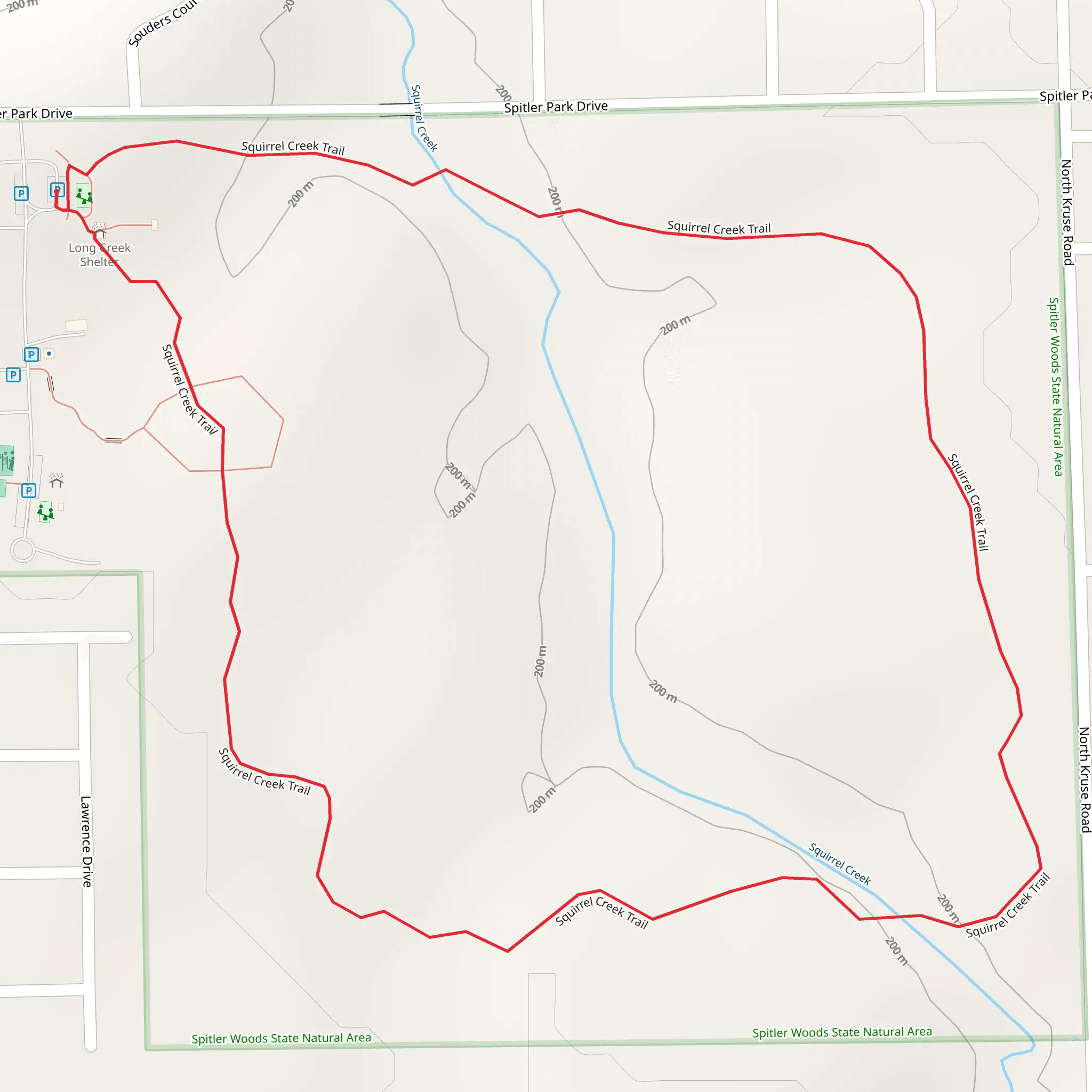 Squirrel Creek Loop Trail mobile static map