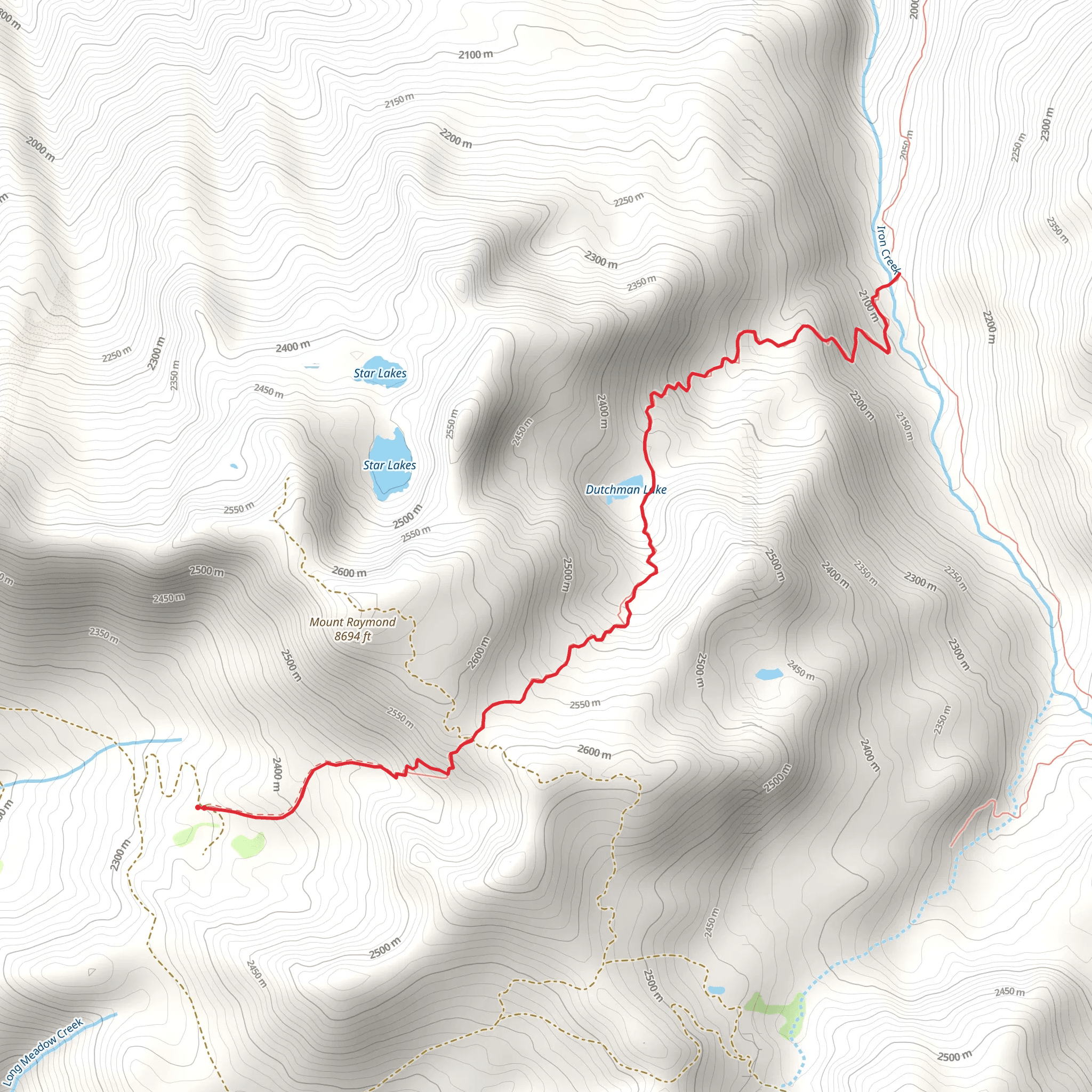 Dutchman Lake Trail mobile static map