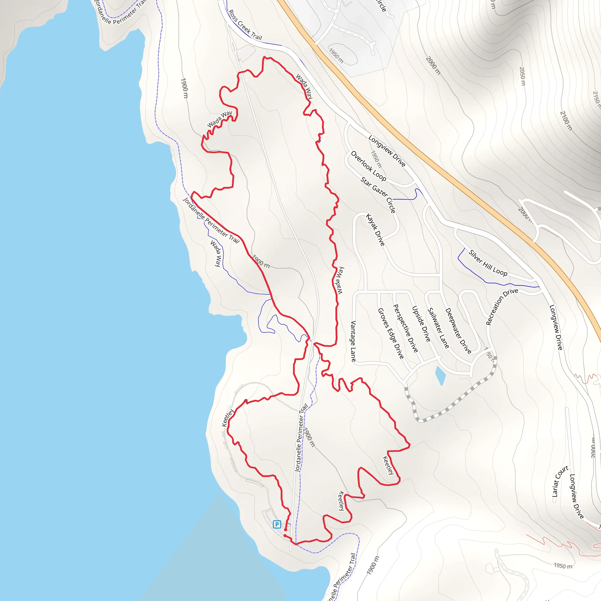 Wada Way and Keetley Loop mobile static map