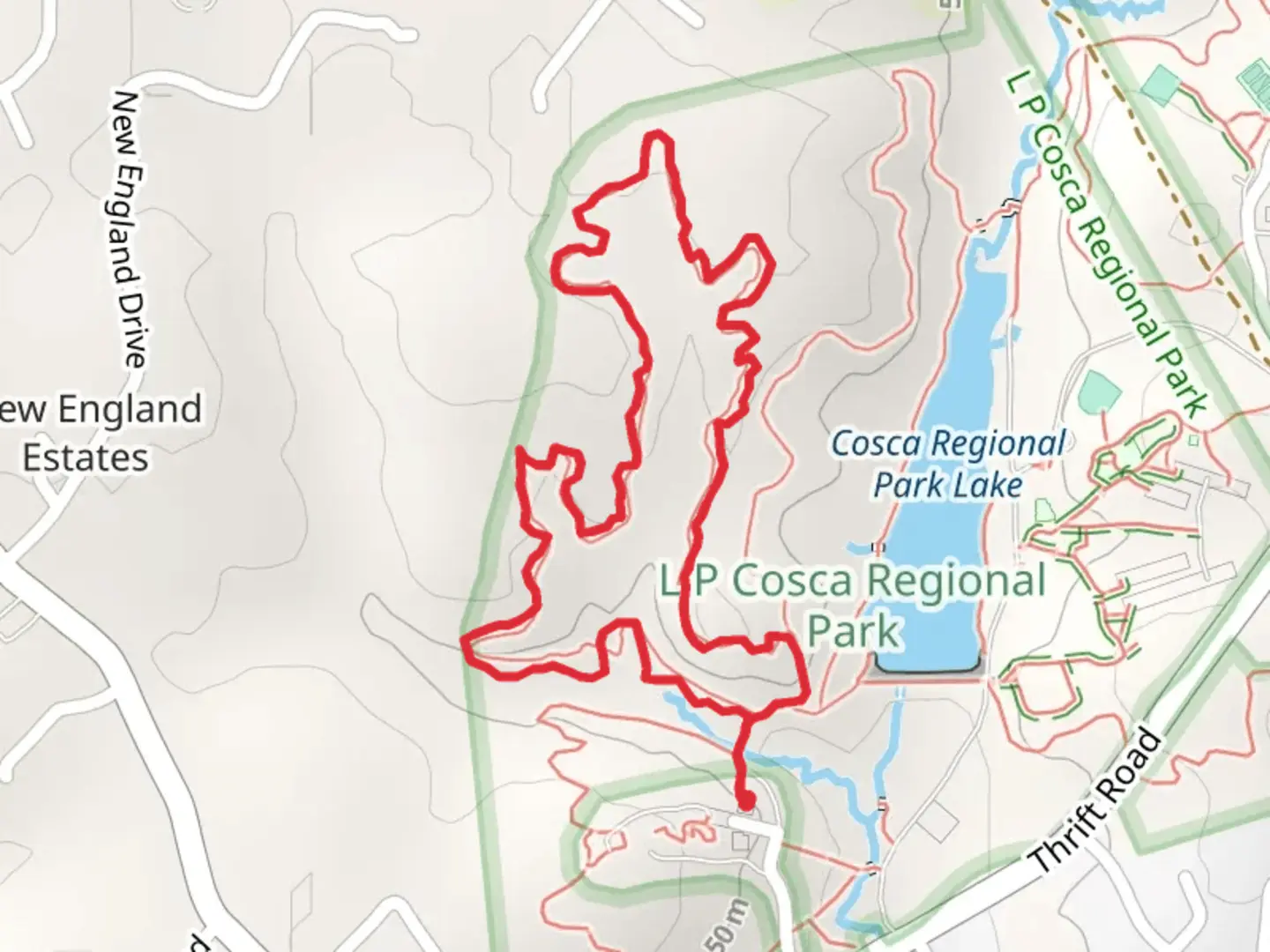 An image depicting the trail Blue and Green Loop Trail and its surrounding area.