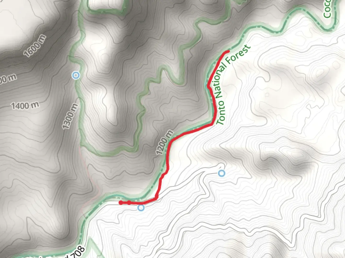 An image depicting the trail Fossil Creek and its surrounding area.