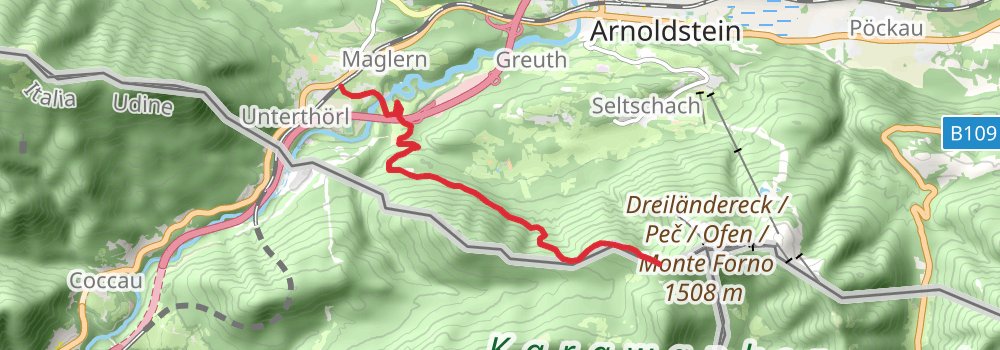 Via Alpina - Red Trail stage 17 Map