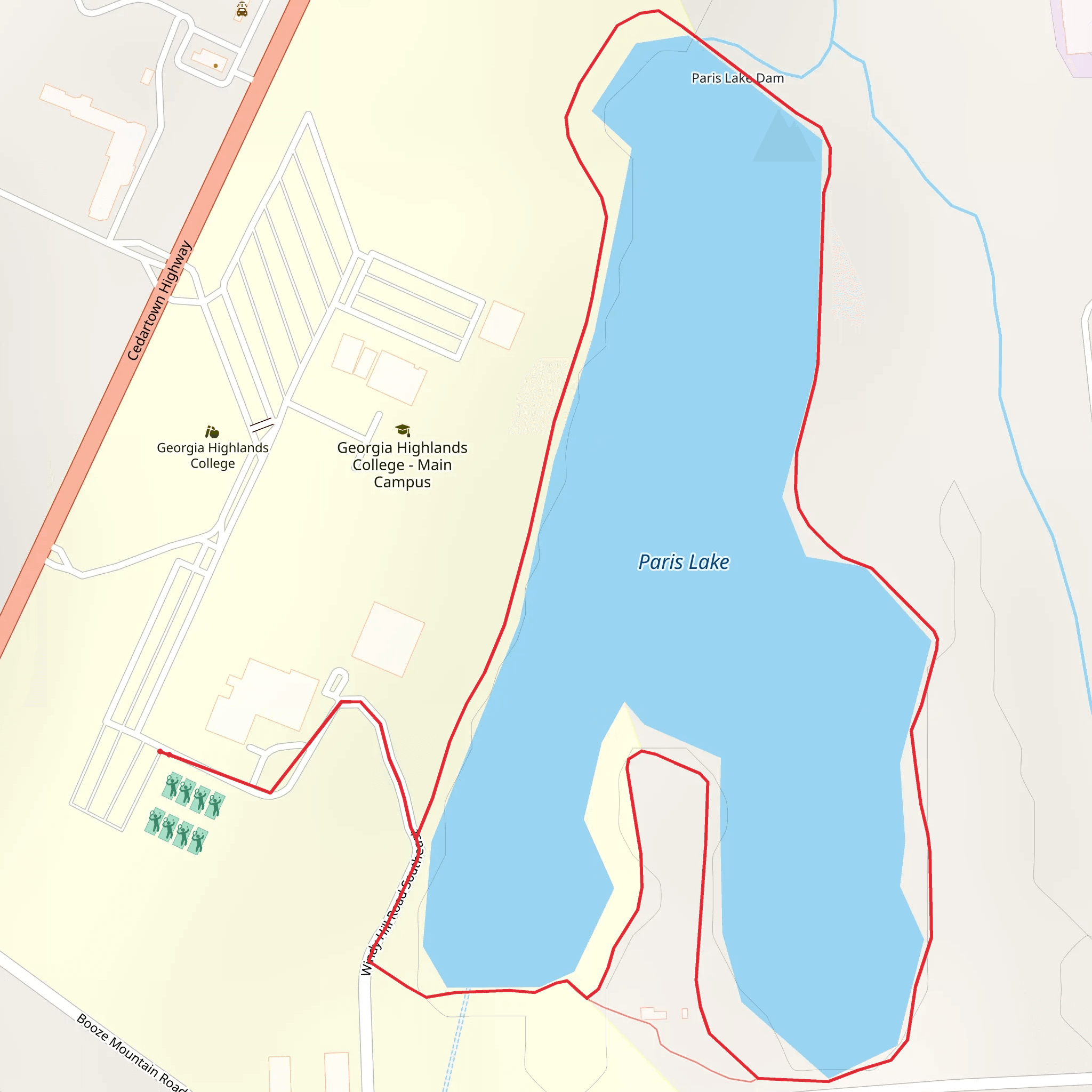 Paris Lake Loop mobile static map