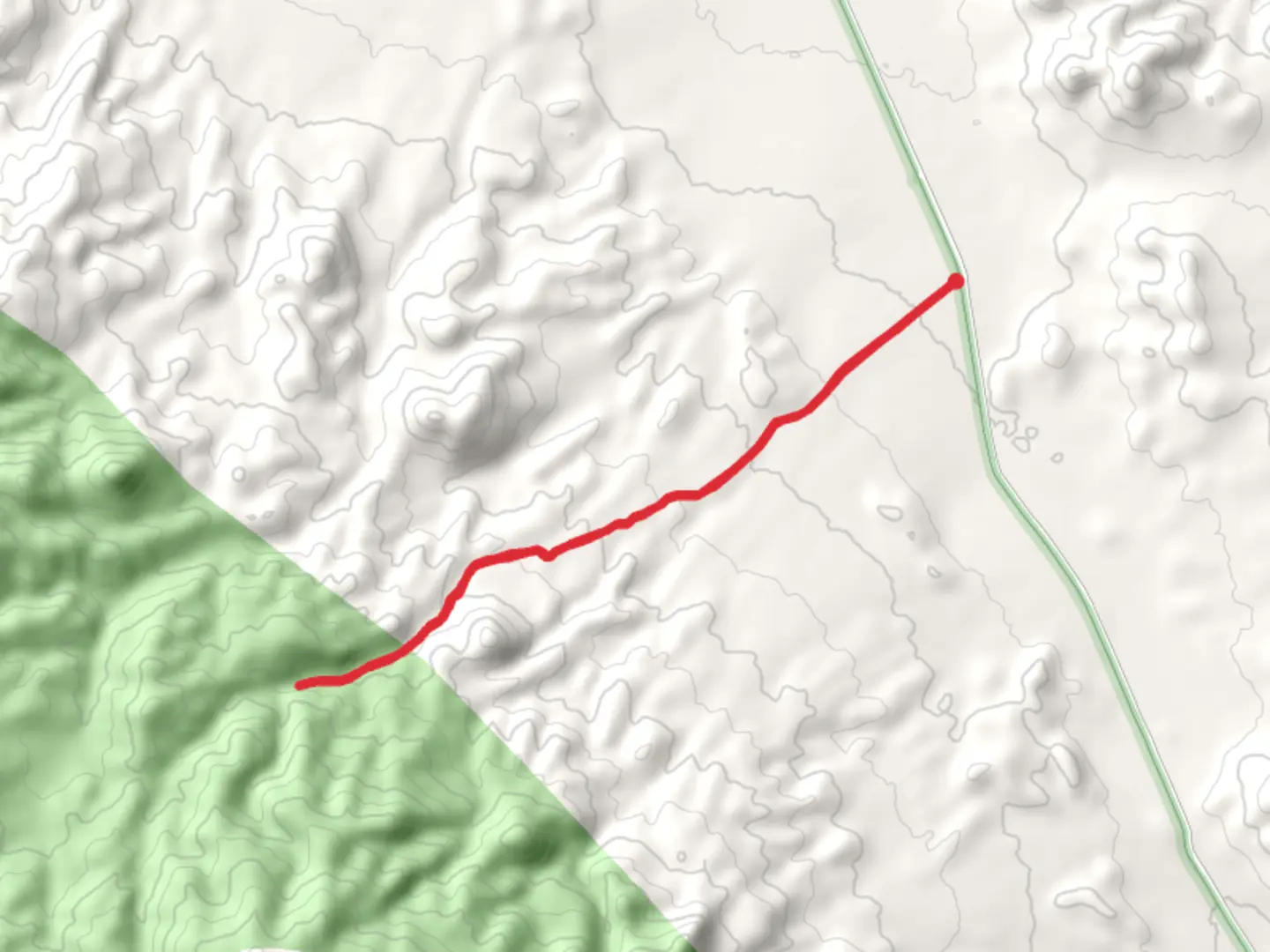 An image depicting the trail Pine Grove Out and Back and its surrounding area.