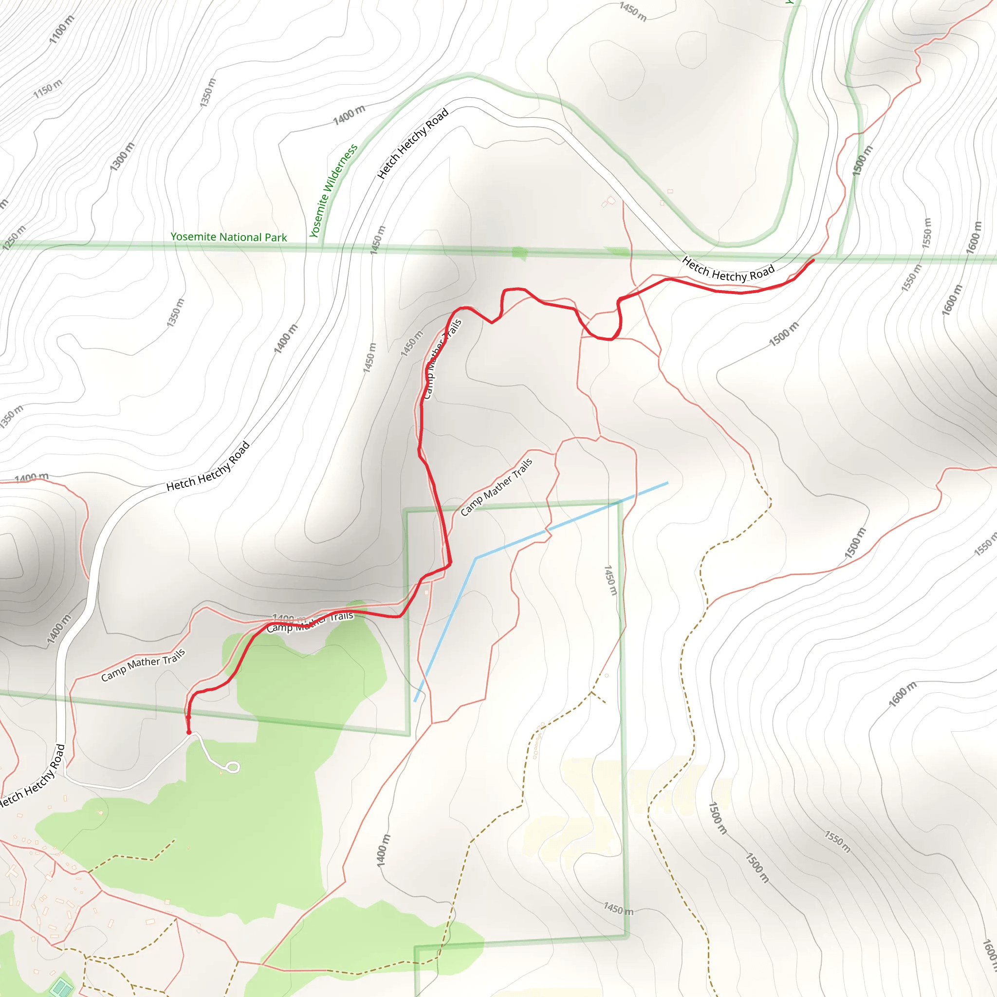 Mather Trail mobile static map