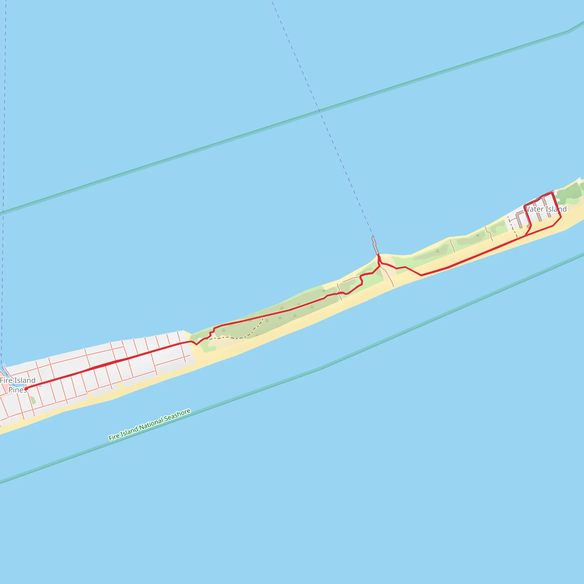 Fire Island Pines and Water Island mobile static map