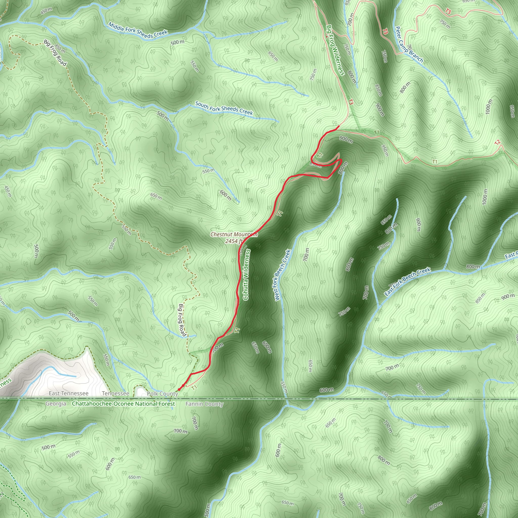 Chestnut Mountain - Hemp Top mobile static map