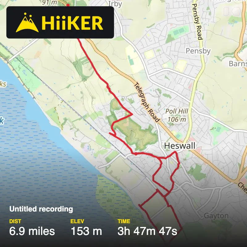 A map preview of the recording Untitled recording.