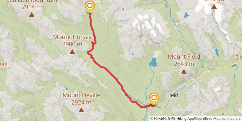 Great Divide Trail stage 35 Map