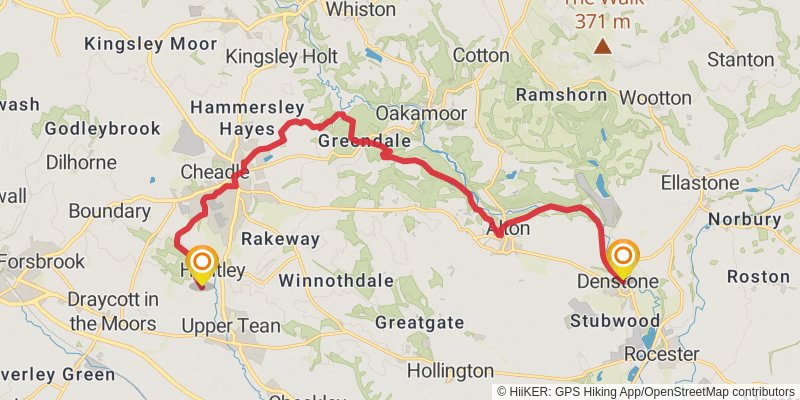 Staffordshire Loop from Burton-upon-Trent stage 3 Map