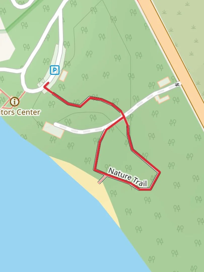 An image depicting the trail Fort Matanzas Nature Loop Trail and its surrounding area.
