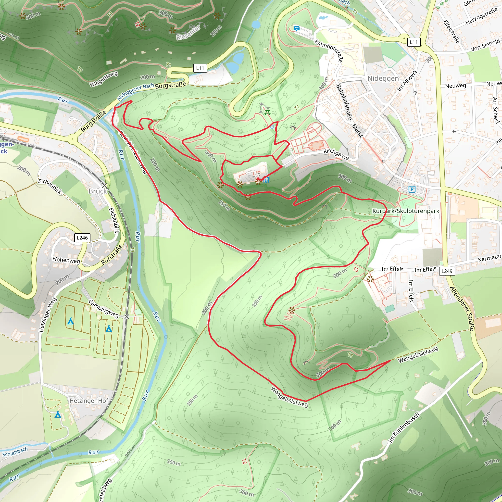 Effelsley and Affenfelsen via Bintsandsteinroute mobile static map