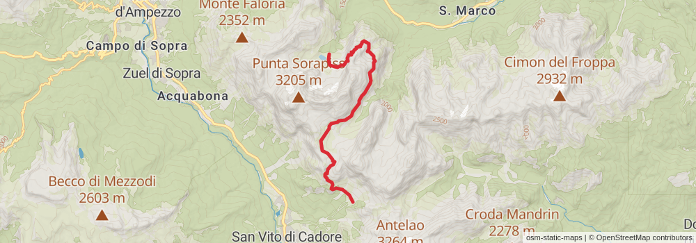 Alta Via 4 stage 4 Map