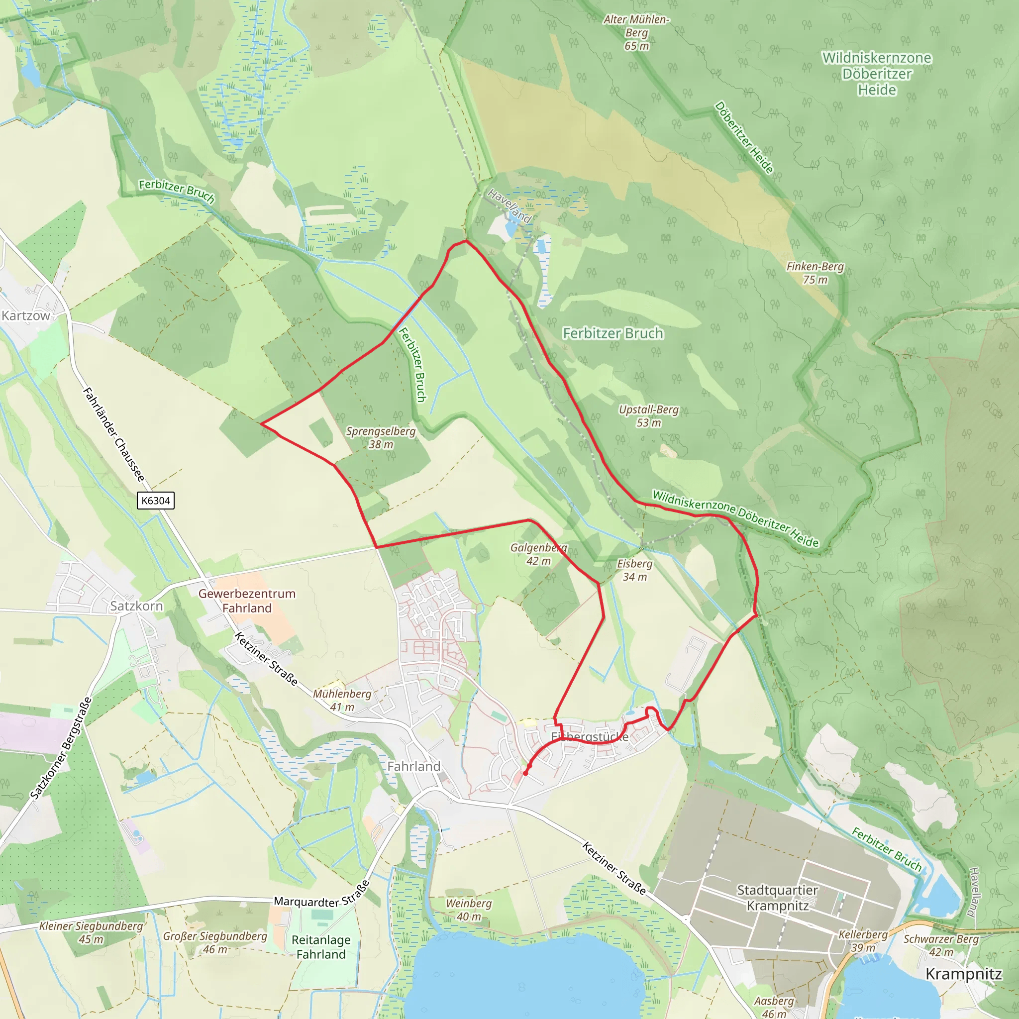 Fahrland Loop mobile static map