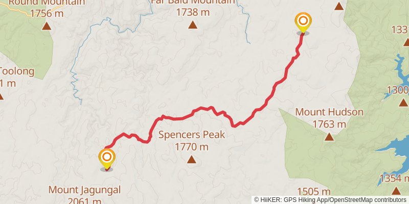 Australian Alps Walking Track stage 34 Map