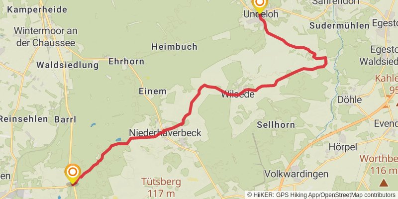Heidschnuckenweg stage 4 Map