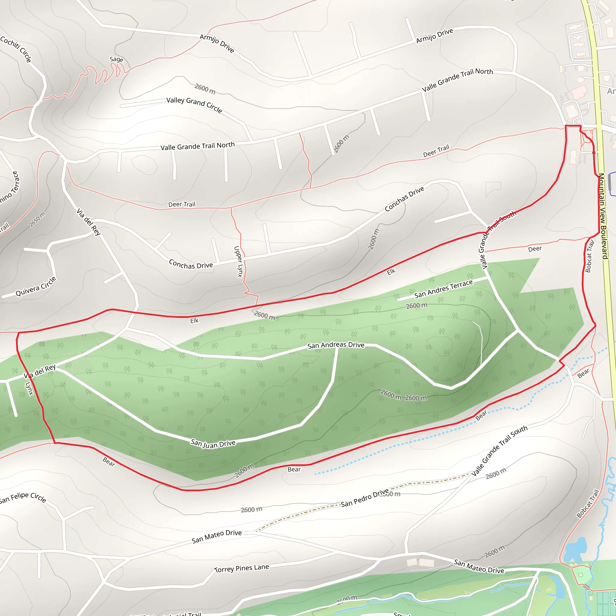 Elk, Lynx and Bear Loop mobile static map