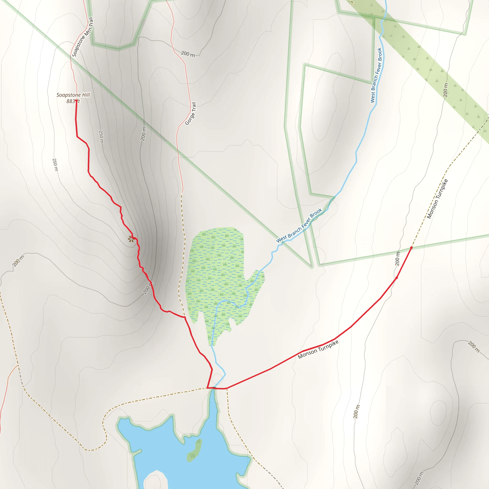 Soapstone Hill Trail mobile static map