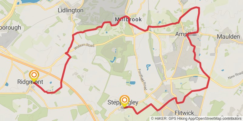 John Bunyan Trail stage 2 Map
