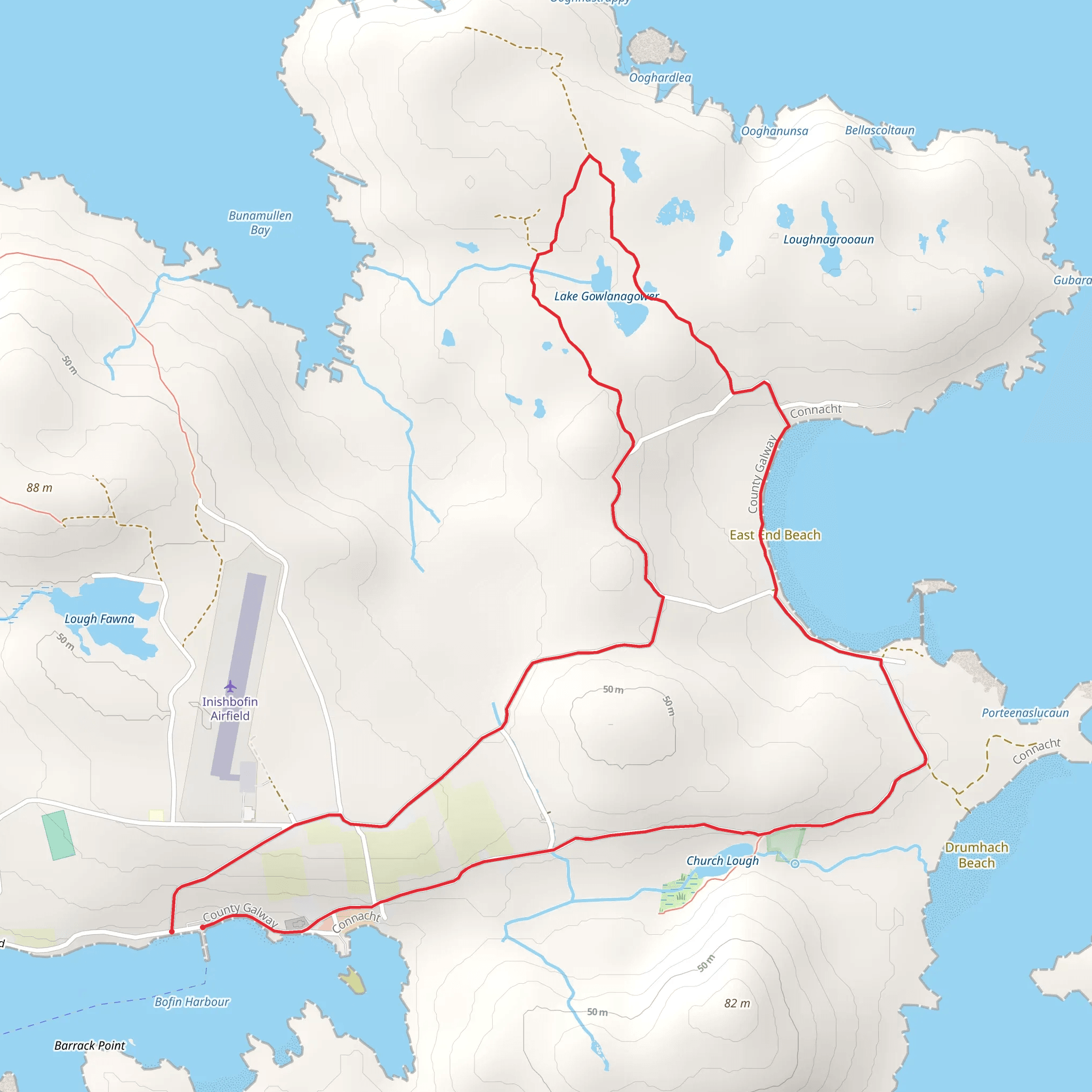 Inishbofin Island - Cloonamore Loop mobile static map