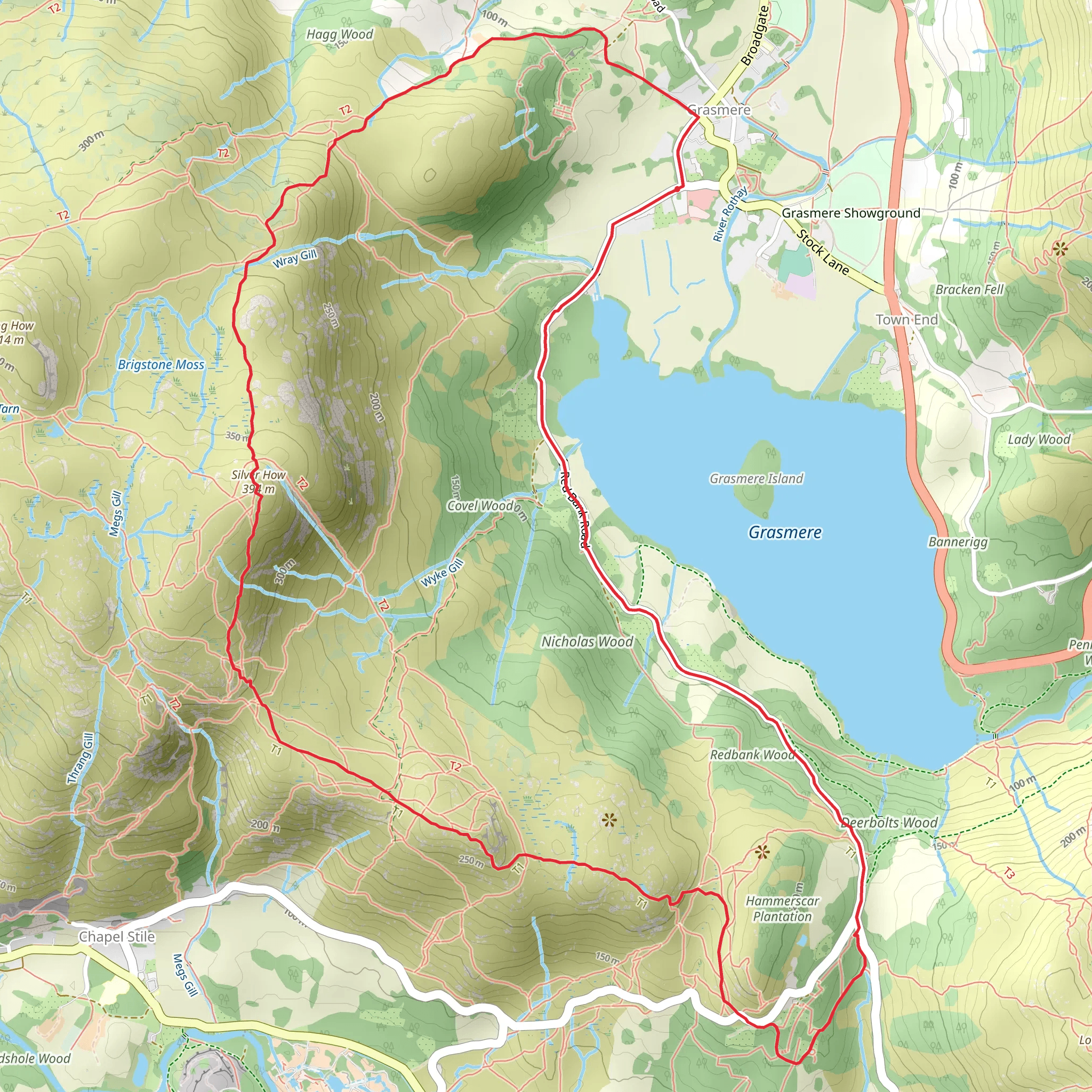 Silver How Loop - Grasmere mobile static map
