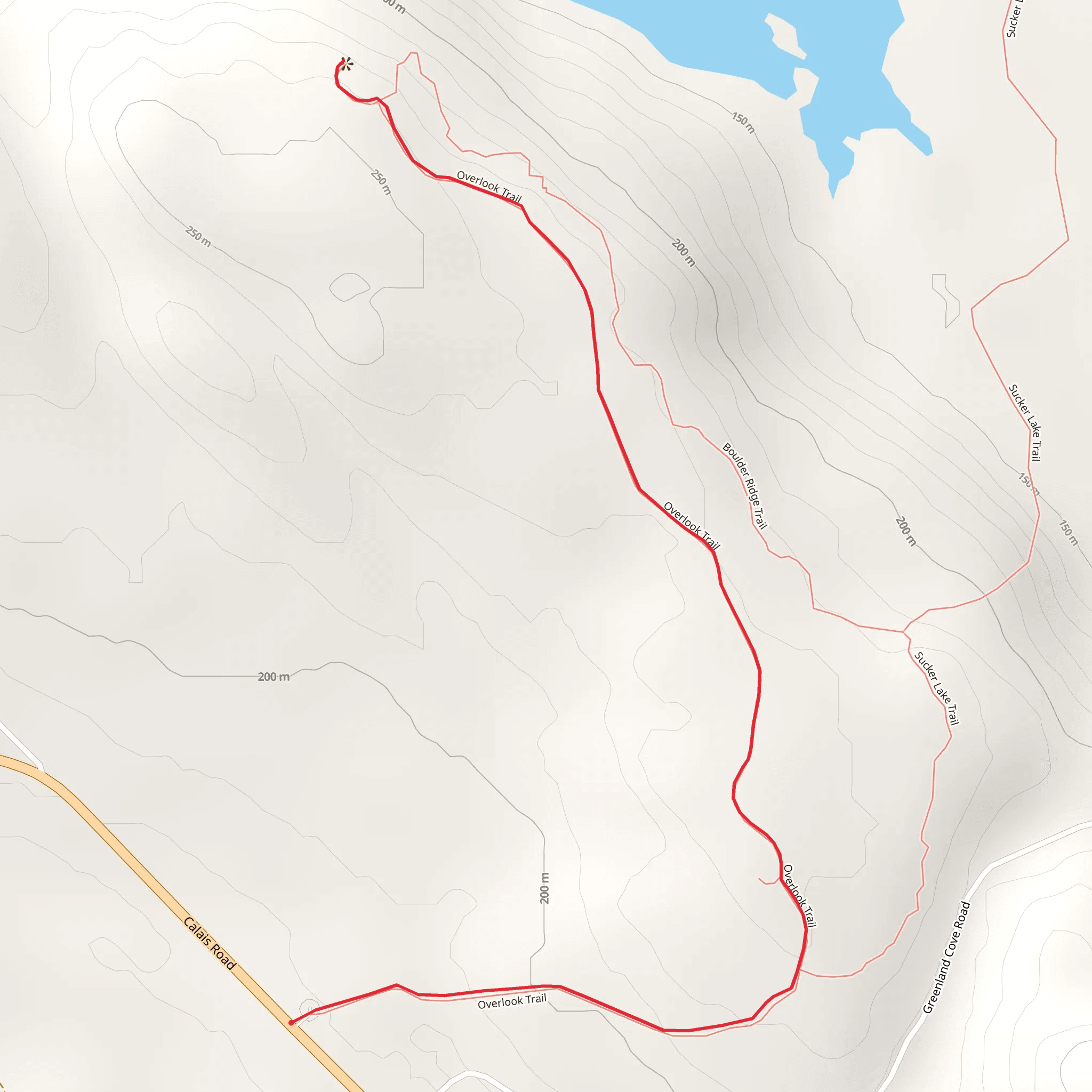 Sucker Lake from Calais Road mobile static map