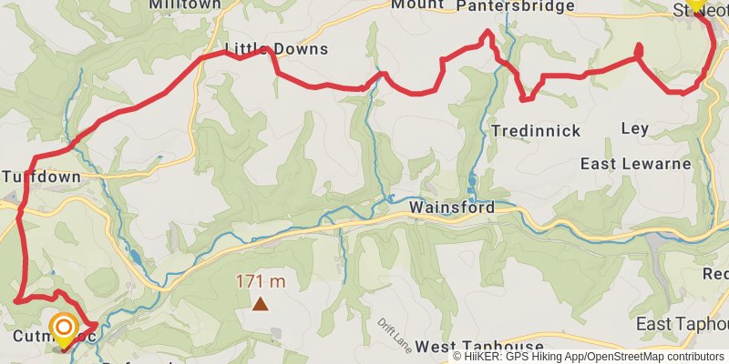 Mary Michael Pilgrims Way stage 9 Map