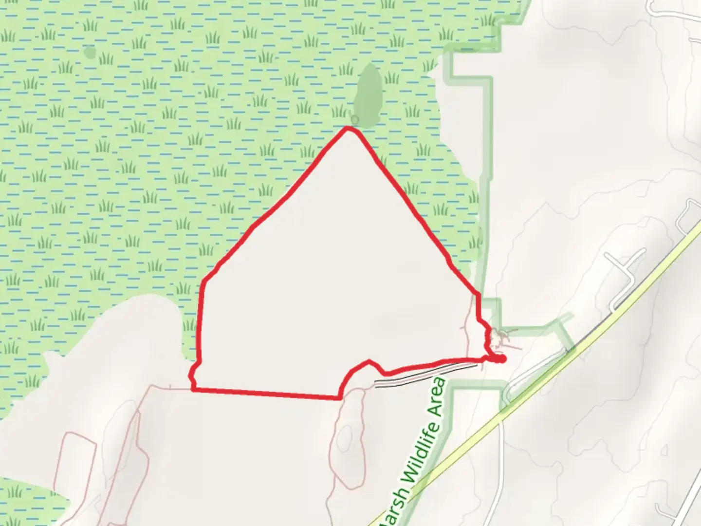 An image depicting the trail Flyway Clinic Drive Loop - North and its surrounding area.