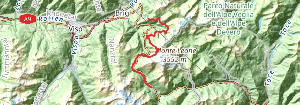 Via Alpina - Blue Trail stage 3 Map