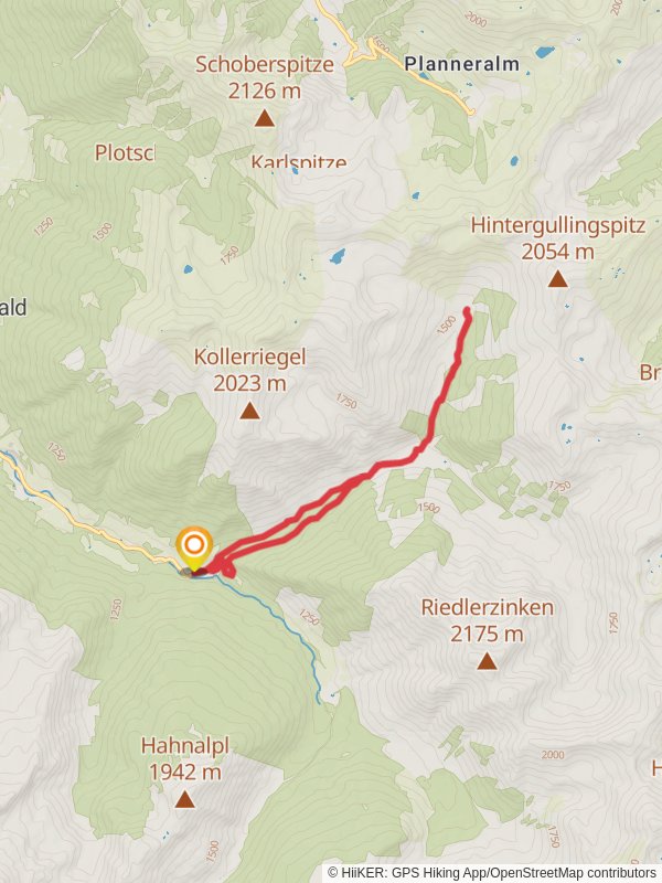 Lärchkaralm and Stallaalm Banks Trail mobile static map