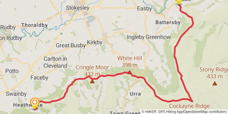 Cleveland Way stage 3 Map