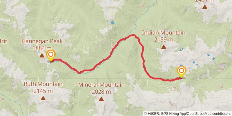 Pacific Northwest Trail stage 48 Map
