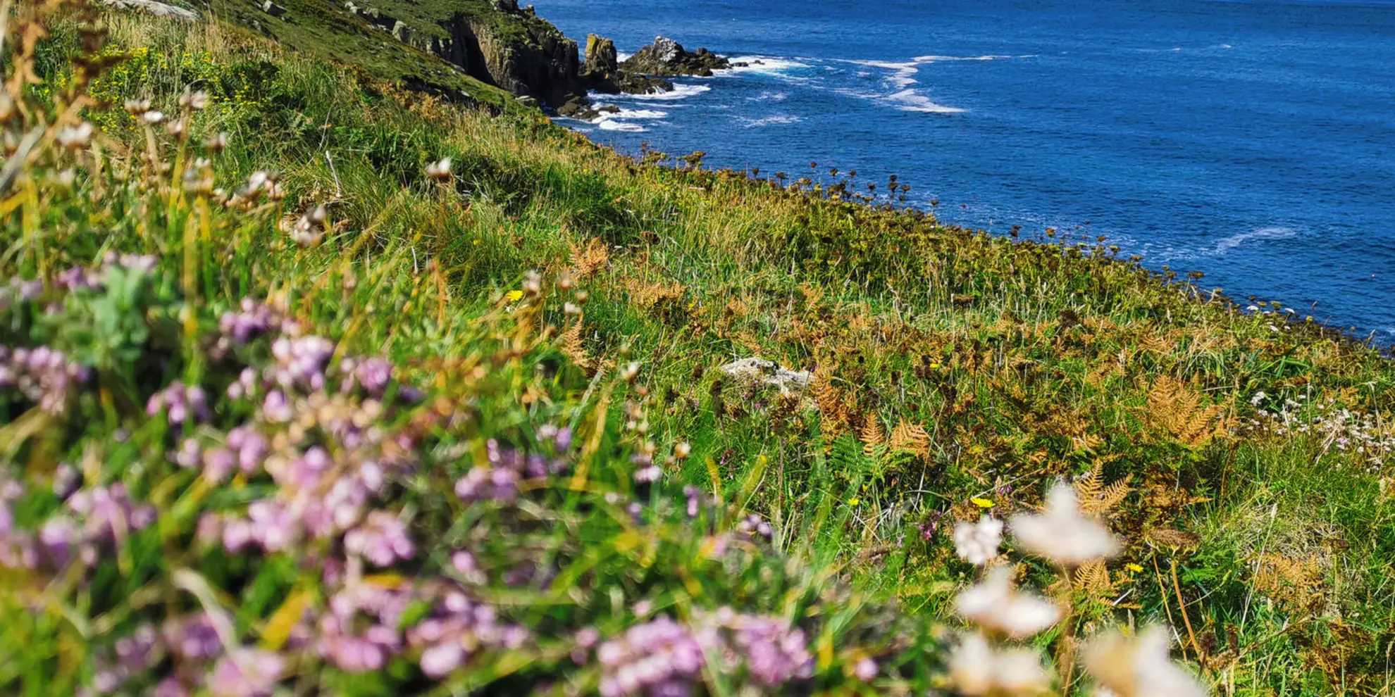 An image depicting the trail Porthcurno to Land's End and Sennen Cove and its surrounding area.