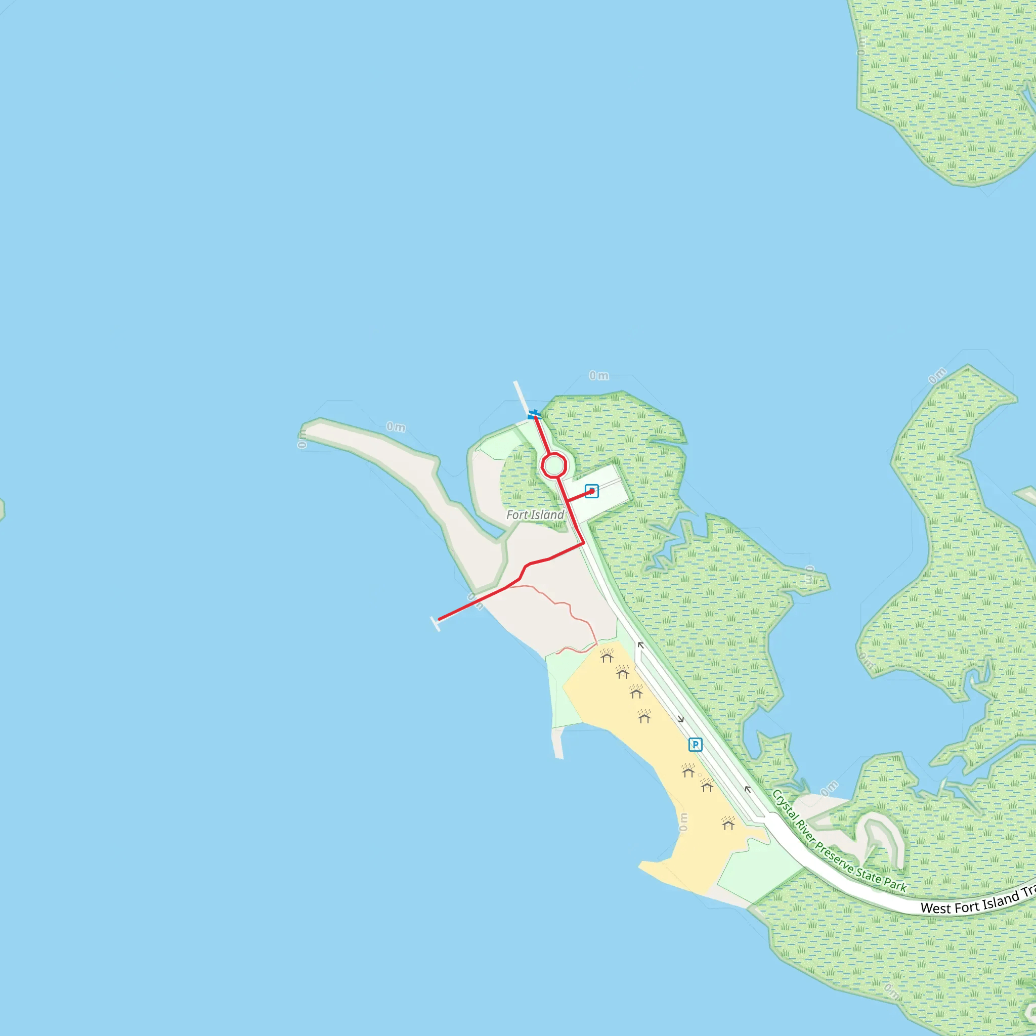 Fort Island Beach mobile static map