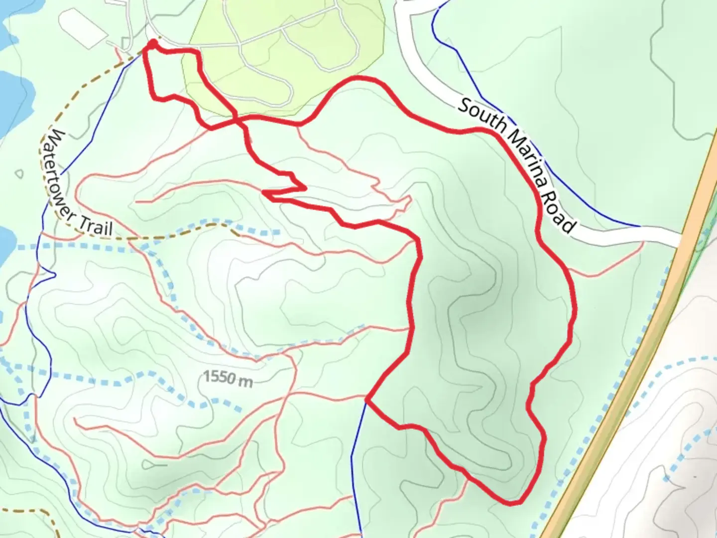 An image depicting the trail Conduit and The Duke Loop and its surrounding area.