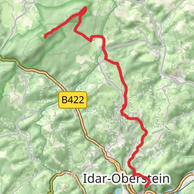 Wildenburg Castle to Schloss Oberstein Walk mobile static map