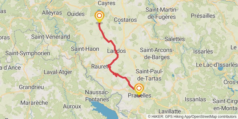 GR70 - Stevenson Trail stage 3 Map