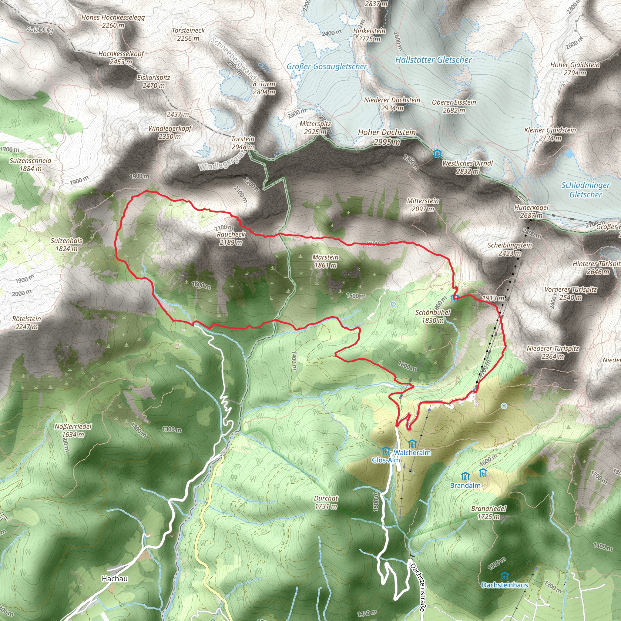 Tor Loop Hike mobile static map