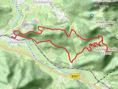 Karolinenhoehe and Spitzingscheibe via Wanderweg