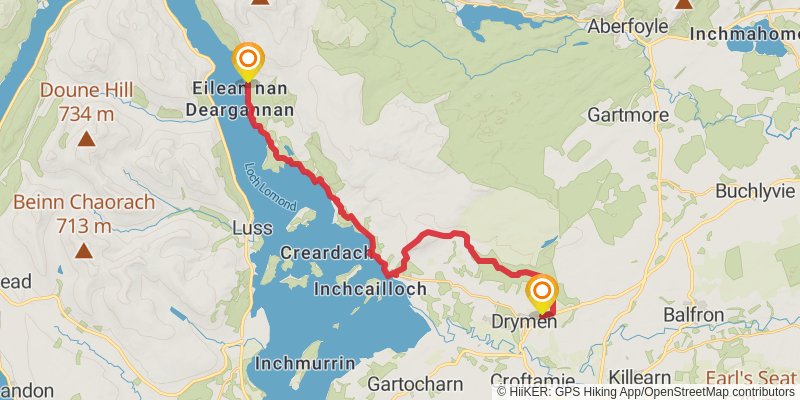 West Highland Way stage 2 Map